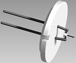 Kimball ES-423E LaB6 cathode, FEI/Philips base, 90 degrees/15µm round tip for Thermo & FEI TEM/SEM and Philips EM200 TEM & PSEM 500 and later (except XL-30)